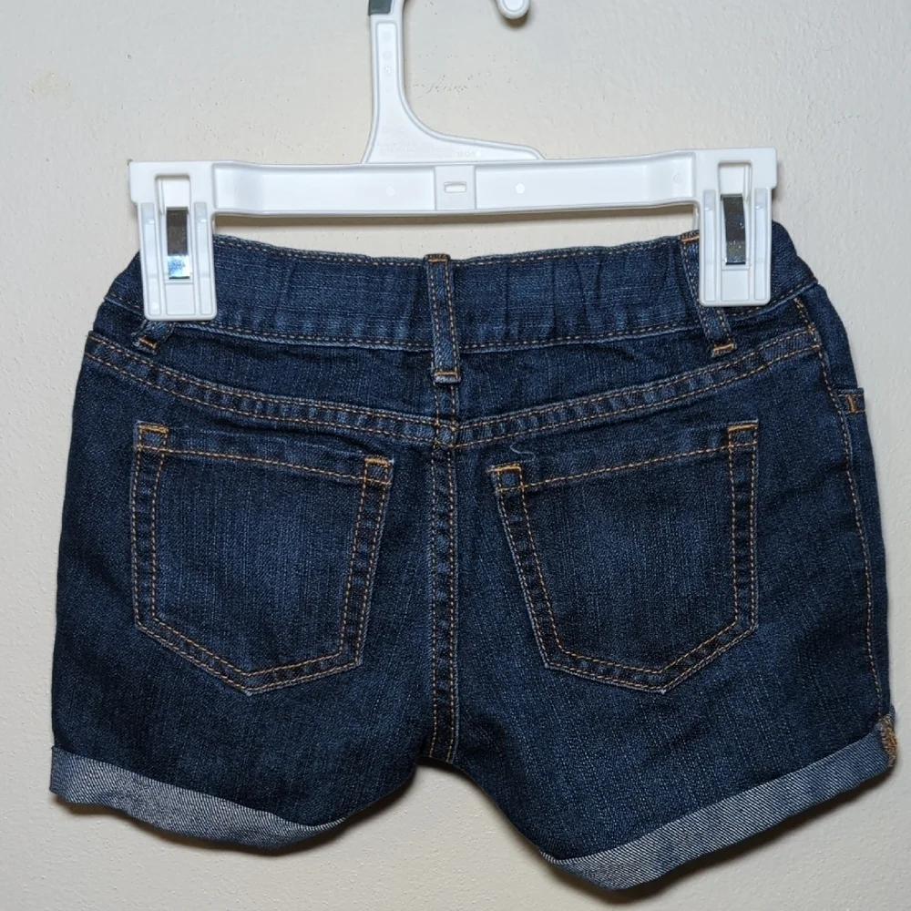 Children's Place Dark Blue Cuffed Jean Shortie Shorts Girls Size 6
